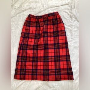Vtg Pendleton Woolen Mills USA Authentic Red Leslie Tartan Skirt 6